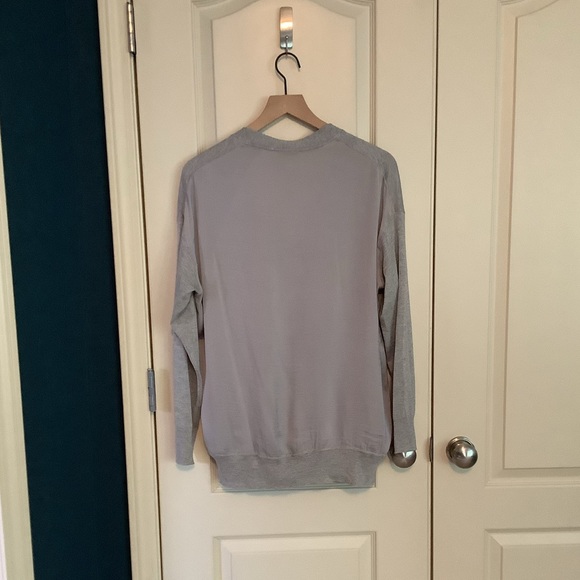 ATM Cashmere And Silk Cardigan Gray Small - Picture 2 of 4